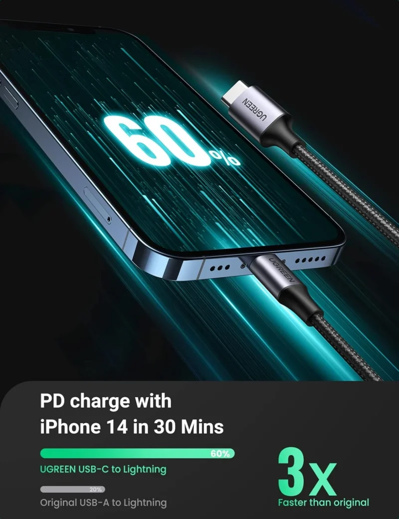 UGREEN 60759 USB C to Lightning Cable 1M