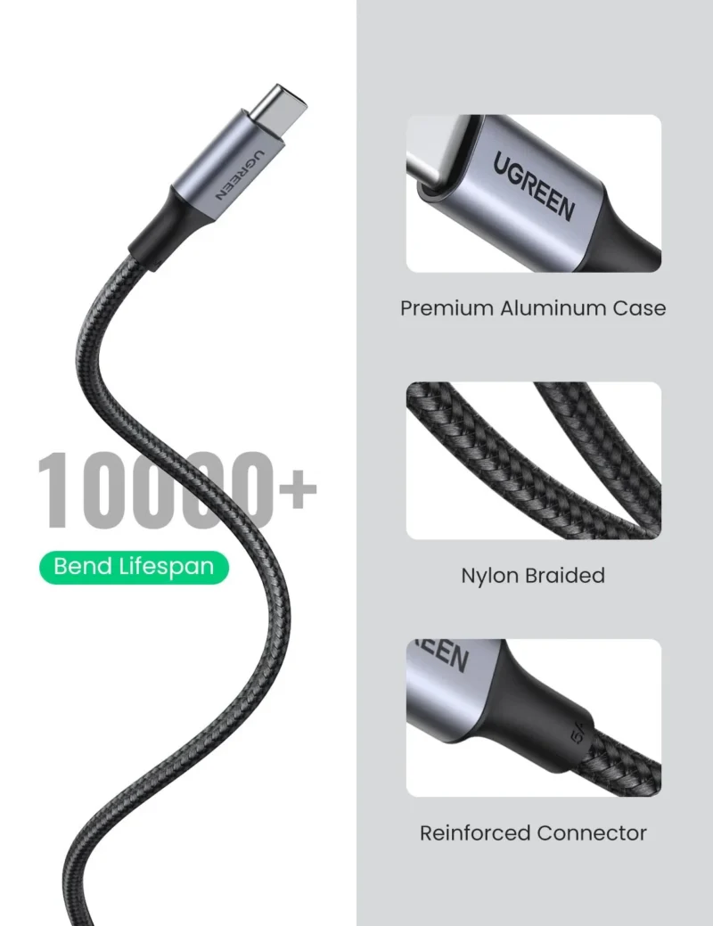 UGREEN USB-C to C Aluminum Braided Cable 100W 1.5M 70428