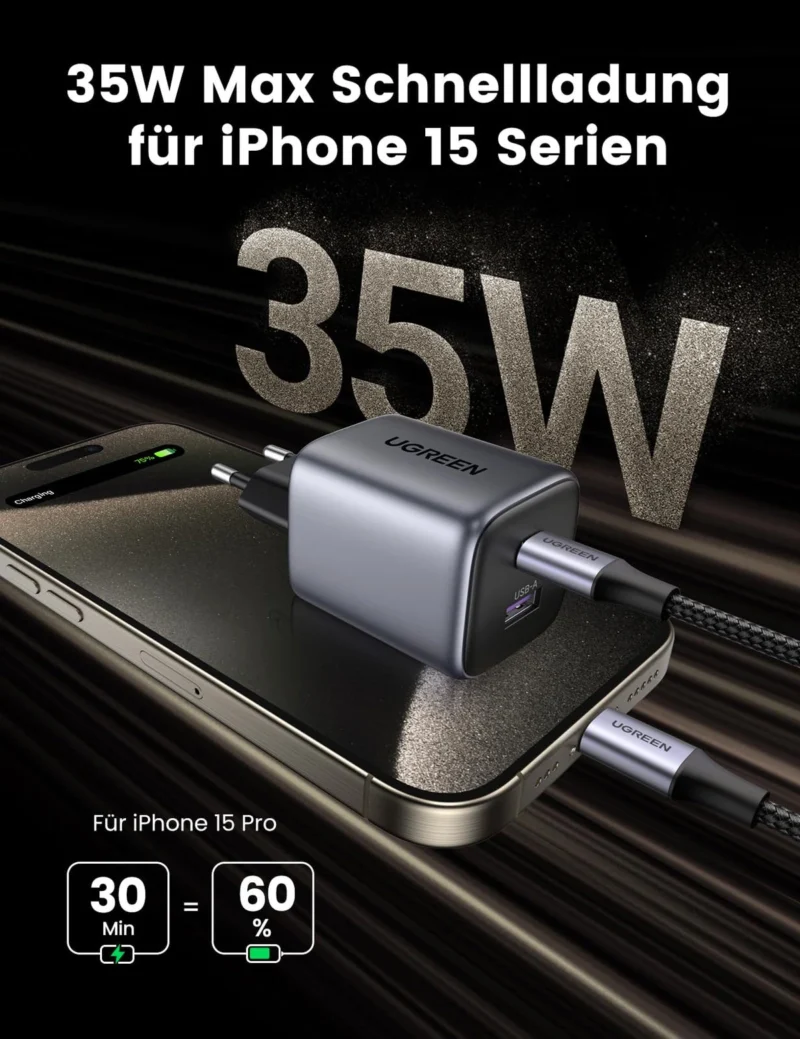 UGREEN Nexode 35W USB-C GaN Fast Charger 15539