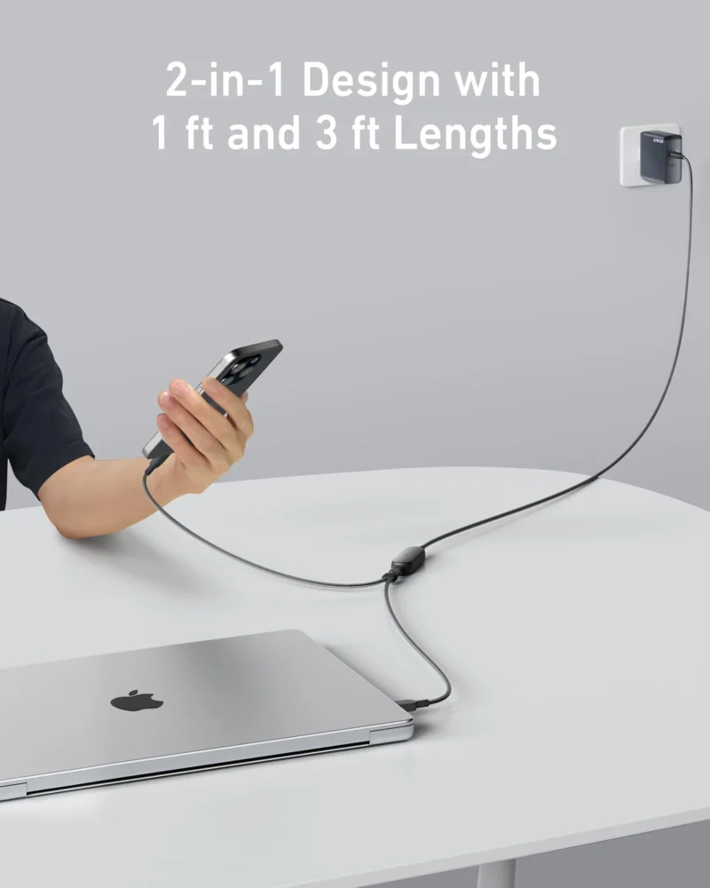 Anker 140W 2-in-1 USB-C to USB-C Cable A8895