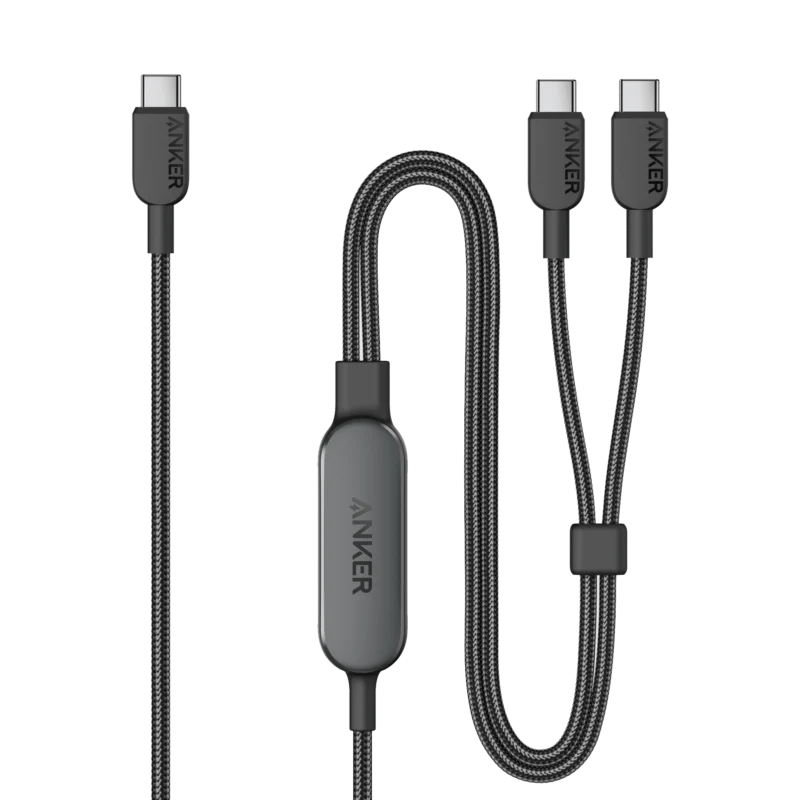 Anker 140W 2-in-1 USB-C to USB-C Cable A8895 Anker 140W 2-in-1 USB-C to USB-C Cable A8895