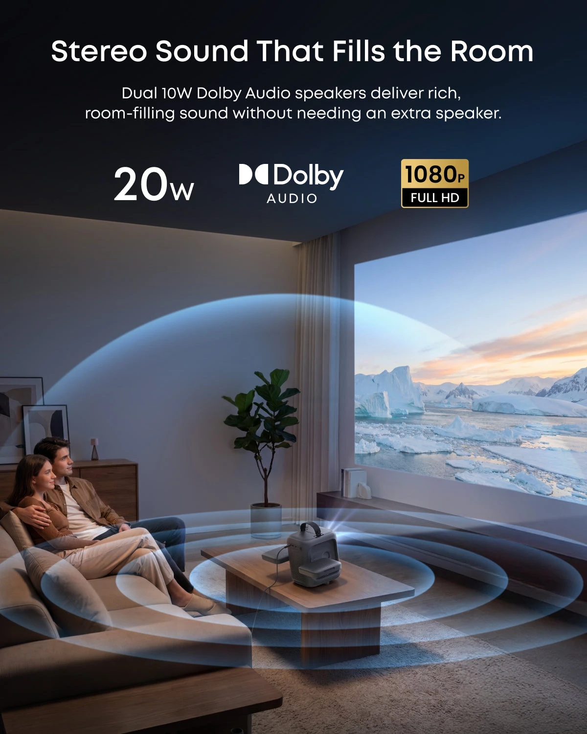 Anker Soundcore Nebula P1i Projector with Flippable Speakers