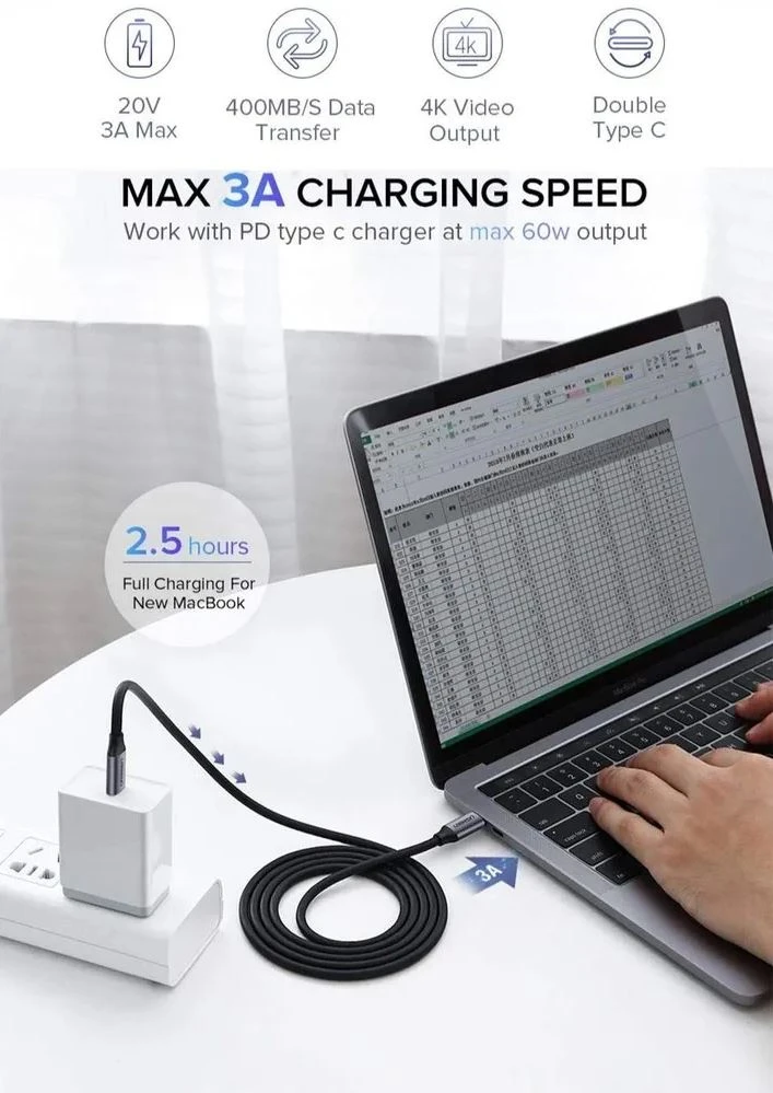 UGREEN USB 3.1 100W Type-C Cable 1.5 Meter 5Gbps 50751