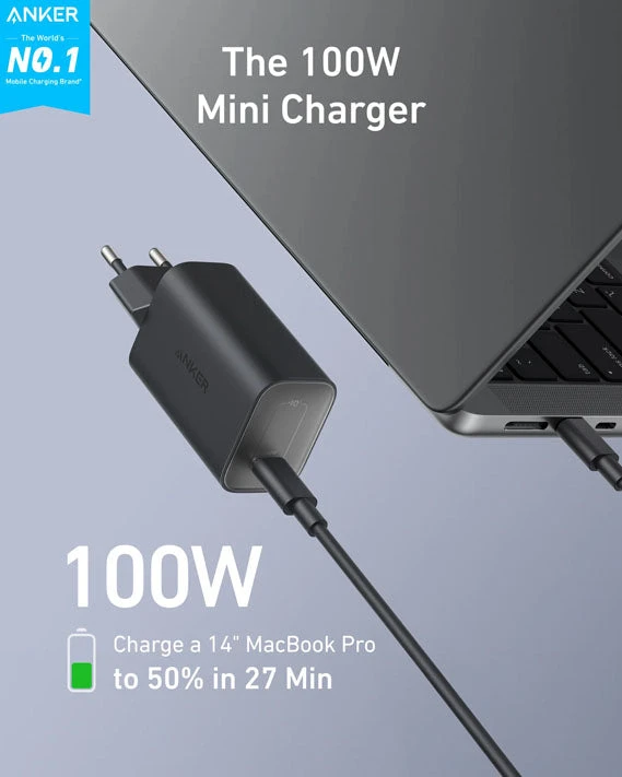 Anker Nano Charger (100W) with USB-C Cable B2679