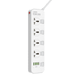 LDNIO SC4408 Extension Socket Power Strip with 4 USB Ports Socket Output 2500W