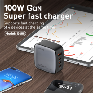 LDNIO 100W GaN Supper Fast Charger Q408 Buy in Pakistan at Fonepro.pk