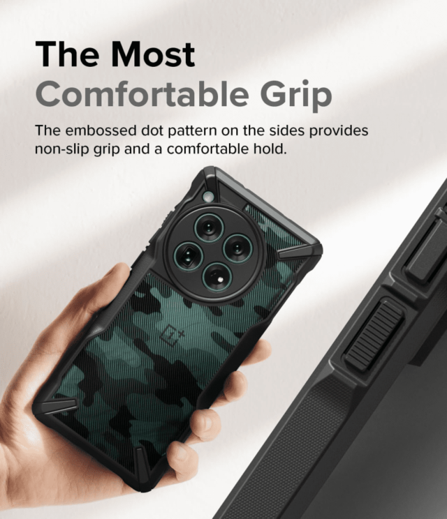 Ringke Fusion-X Camo Black Case for OnePlus 12 with Military Design - Image 2