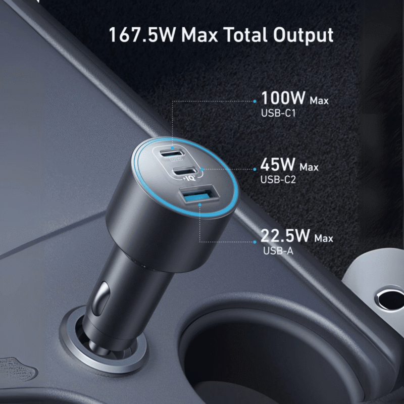 Anker Nano Car Charger (167 5W 3 Ports)