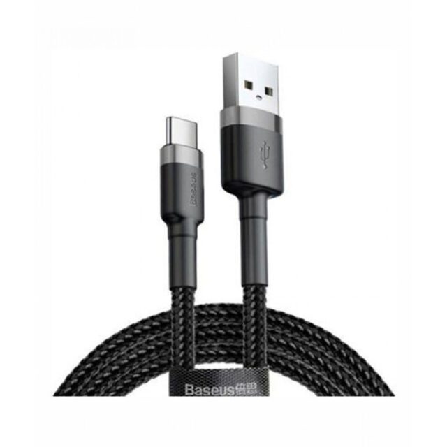 Baseus Cafule Fast Charging Cable USB To Type C 3A Gray + Black