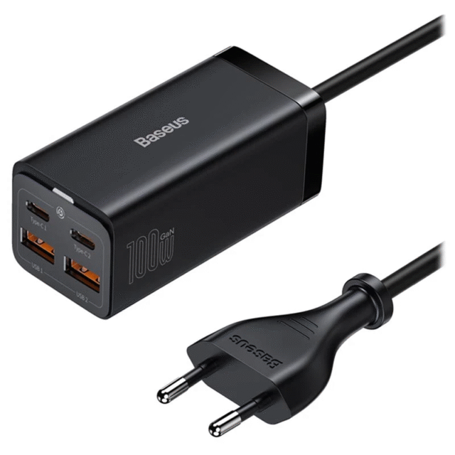 Baseus GaN3 Pro Desktop Fast Charger 2U+2C 100W EU Black