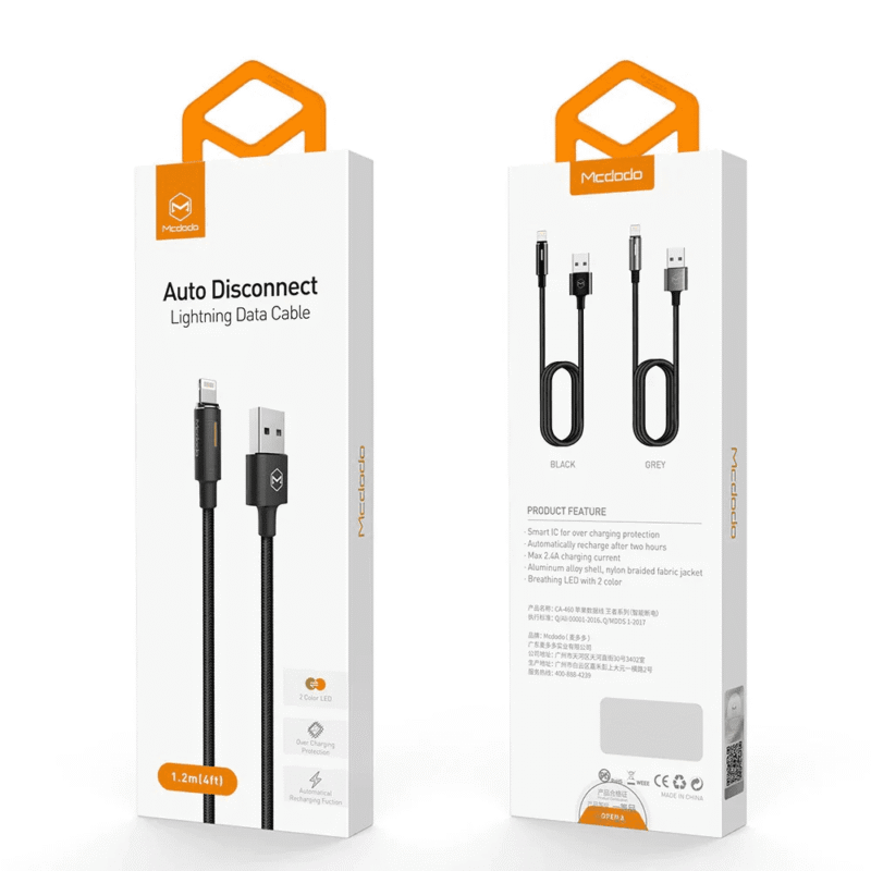 MCDODO CA4600 KingSeries 2.4A AutoPower Off LightningCable Compatible For IPhone With LEDLight 1.2m Price In Pakistan | FonePro MCDODO CA4600 KingSeries 2.4A AutoPower Off LightningCable Compatible For IPhone With LEDLight 1.2m Price In Pakistan | FonePro