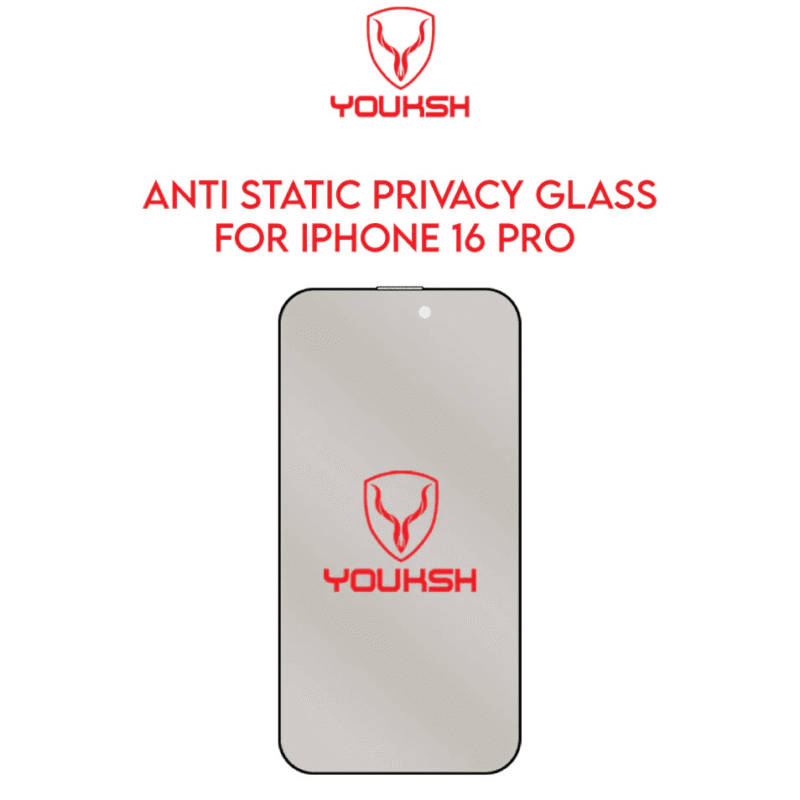 Privacy Glass Protector For Apple iPhone 16 Pro | Youksh | Fonepro.pk 