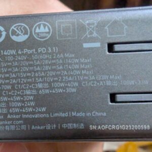 Anker Prime Charger 140W 4 Ports GaN with USB-C Cable A2697 photo review