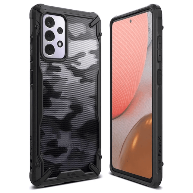 Ringke Fusion-X Case For Samsung Galaxy A72 - Camo Black