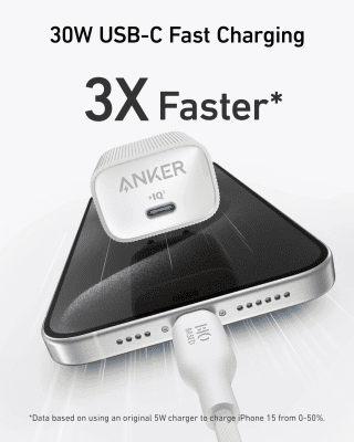 Anker Nano 30W USB C Adapter A2337 in Pakistan For iPhone 14 & 15 Series at Fonepro.pk