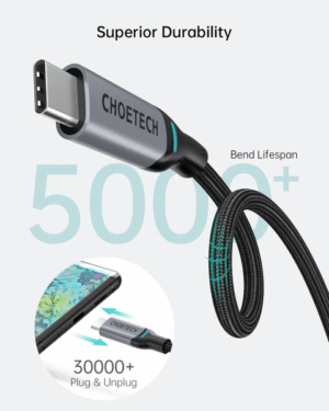 Choetech Usb C Pd100W 5A Fast Charging Cable 1.8M