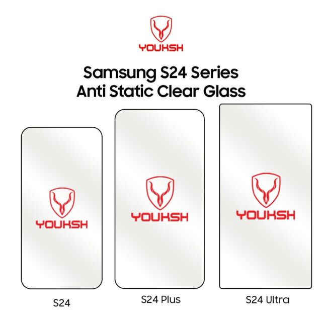 Samsung S24 Ultra Clear Anti Static Glass Screen Protector By YOUKSH. Price in Pakistan | Fonepro.pk