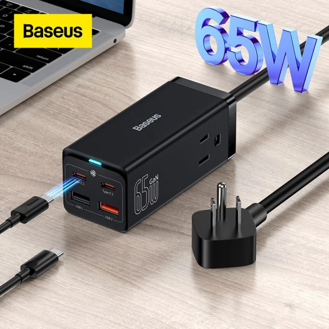 Baseus GaN3 Pro Desktop Powerstrip AC+2U+2C 65W CN Fast Charging