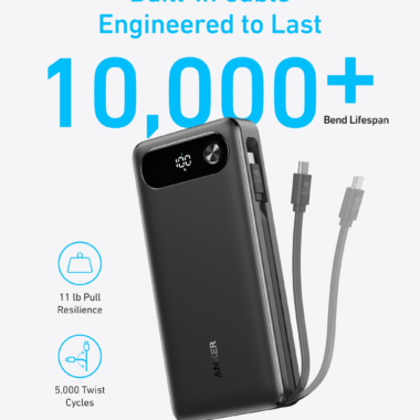 Anker Power Bank 20000mah 87W Built In USB C Cable