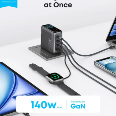 Anker Prime Charger 140W 4 Ports GaN with USB C Cable