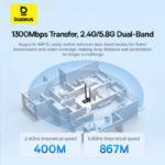 Baseus FastJoy Series WiFi Adapter 1300Mbps