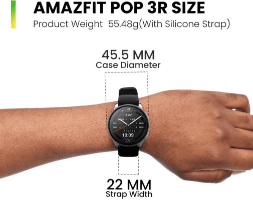 Amazfit Pop 3R SmartWatch With 1.43" AMOLED Display, Calling, AI Voice Assistance Buy at Fonepro.pk in Pakistan - Amazfit Watches online store in Pakistan.
